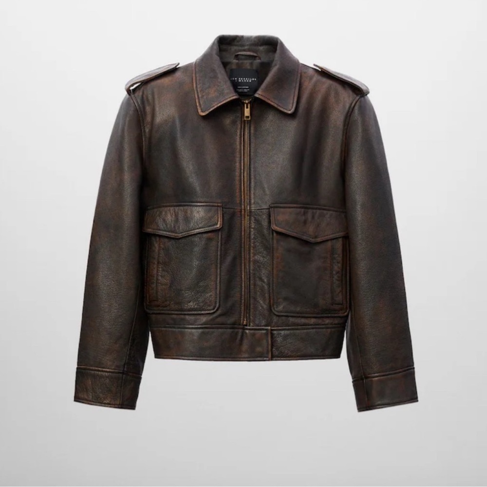 JEN CEBALLOS X MANGO
Pocket leather jacket